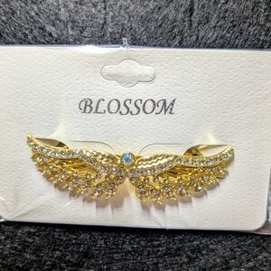 Gold Crystal Wing Hair Accessory